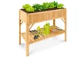 Arebos Hochbeet Holz Ablage Pflanzkasten Frühbeet Gemüse Kräuter Balkon Blumen (Fassungsvermögen: ca. 191,4 L), Max. Belastung Pflanzgefäß: 100 kg