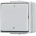 Jung Wippschalter, Aus 2-pol., 10 Ax 250 V , Ip 44, Wg 600 602 W