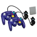 2 original Nintendo Gamecube Controller Lila Purple + original Memory Card 4 Mb