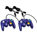 2 original Nintendo Gamecube Controller Lila Purple + 2 Controller Verlängerunge