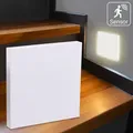 LED Treppenleuchten mit Bewegungsmelder eckig weiß 1,5W - Lichtfarbe: Warmweiß -...