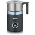 Milchschäumer, Schwarz, Edelstahl, Metall, Kunststoff, 700 ml, 19.5x25x15.5 cm, abgedecktes Heizelement, automatische Abschaltung, verschiedene Temperaturstufen, Kochen, Küchenhelfer, Sonstige Küchenhelfer