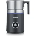 Severin SM 3587 Milchaufschäumer edelstahl/schwarz 360° LED-Lichtring 0,7 L 500W