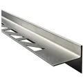 tktrading24 Abschlussprofil Edelstahl Keilprofil gebürstet 10mm Gefälleprofil für begehbare Dusche silberfarben Rechts | 2,7 cm x 150 cm x 1 cm