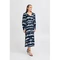 Ichi Blusenkleid Kleid IHVARIEL blau 36