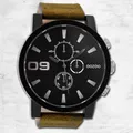 Oozoo Leder Herren Uhr C9033A Analog Quarzuhr Armband braun Timepieces UOC9033A