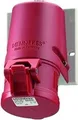 MENNEKES Wanddose TwinCONTACT 32A 5-polig 6h 400V IP44 Aufputz | schraublose Klemme | Außenbefestigung | rot