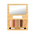 ZAO - Palette Spicy Chic – nachfüllbar mit Spiegel mit 5 Lidschatten + Pinsel mit doppelter Katzenzunge und abgeschrägtem Rand