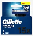 15x Gillette MACH3 TURBO Rasierklingen 3×5 Stück
