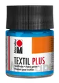 17150005090  Textil Plus hellblau 50 ml, volldeckende Stoffmalfarbe für dunkl...