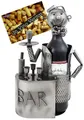 BRUBAKER Weinflaschenhalter Barkeeper Barmixer Weinhalter mit Grusskarte
