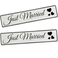 KFZ-Kennzeichen Hochzeit Just Married Deko Hochzeitsauto Schild Hochzeitskennzeichen 2 Stück für das Brautpaar Autokennzeichen Great Vibes