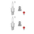 2x NGK 2611 Zündkerze für Fiat 850 Spider 100