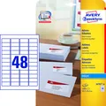 AVERY Zweckform Adressetiketten J4791-25 weiß 45,7 x 21,2 mm