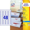 AVERY Zweckform Adressetiketten J4791-25 weiß 45,7 x 21,2 mm, 25 Blatt