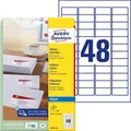 Adresetiketten Avery J4791-25 Laser Wit
