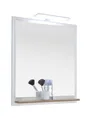 Pelipal Quickset 947 Spiegel mit Ablage unten 600 x 745 x 155 mm - Weiß Glanz/Riviera Eiche quer Nachbildung - 980.236009