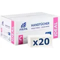 Fripa Papierhandtücher Ideal 4131102, 1-lagig, Lagen-Falz, weiß, Recyclingpapier, 25 x 33 cm, 3600 Stück