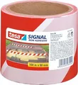 tesa Signal Absperrband, nicht klebend, rot / weiß