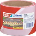 Tesa Signal Warnband Absperrband nicht klebend rot weiß 80mm x 100m