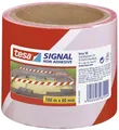 tesa Signal Absperrband, nicht klebend, rot / weiß