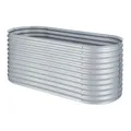 Blumfeldt High Grow Hochbeet Gartenbeet 2,0m Zink-Alu-Beschichtung silber 10031119