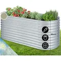 High Grow Hochbeet Gartenbeet 2,0m Zink-alu-beschichtung Silber