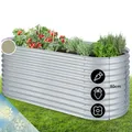 Hochbeet aus Metall, Wetterfestes Stahlblech für Balkon & Garten, Rostfreies ...