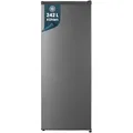 homeX Kühlschrank ohne Gefrierfach groß, freistehender Vollraumkühlschrank - 242 Liter, leiser Standkühlschrank, großer XXL Fridge, 5 Ablagen, LED-Beleuchtung, 143 cm hoch, silber, CS2421E-S