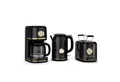 Klarstein Frühstücks-Set Victoria (4-tlg), Toaster 800W Wasserkocher 1,7 L 2200W Kaffeemaschinen 900W Schwarz