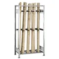 Schulte Langgutregal, verzinkt, Anbaufeld, BxTxH 1000x500x2000 mm, inkl. 8 Unterteilungsrohre