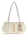 GUESS Brooke Shoulder Satchel Bag Schultertasche Tasche Cream White creme Neu