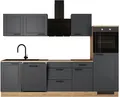 Flex-Well Küche ROMEO & JULIA, im Landhaus-Stil, Breite 280 cm, wahlweise mit E-Geräten und Spüle in edelstahl oder schwarz