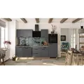 Flex-Well Exclusiv Küche Romeo 280 cm ohne E-Geräte Anthrazit matt-Cosmopolitan