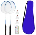 Badminton Set Federballspiel Federball 2 Schläger mit 3 Federbälle und Schläg...