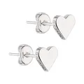 Liebeskind Berlin Ohrringe LJ-0500-E-08 Damen Ohrstecker Herz Edelstahl Silber, One Size (Silber1)