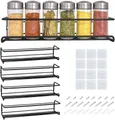 JOEJI’S KITCHEN Gewürzregal Schwarzes 2&4-stöckiges Gewürzregal für die Küche - Kräuterregal