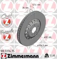 ZIMMERMANN 100.3374.75 Brake Disc for AUDI,AUDI (FAW),VW