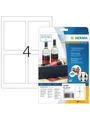 HERMA Flaschenetiketten, Inkjet, A4, 90 x 120 mm, aus Glossy-Papier, weiß, permanent haftend
