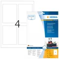 HERMA 8882 Flaschenetiketten, 10 Blatt, 90 x 120 mm, 4 pro A4 Bogen, 40 Stück, s