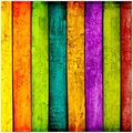 Wallario Möbelfolie selbstklebend/Aufkleber, Tischfolie geeignet für IKEA Lack Tisch - Möbeldeko Buntes Holz - Bunte Streifen mit Farbe und Holzstruktur in 55 x 55 cm