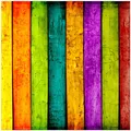 Wallario Aufkleber Möbelfolie Lack Tisch 55x55cm Buntes Holz - bunte Streifen