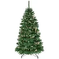 QLS Künstlicher Weihnachtsbaum NK13, Fichtenbaum, Tannenbaum mit Ständer 120-250 cm Christbaum Wohnzimmer 180 cm