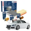 INSPEKTIONSKIT FILTERSET 4 FILTER BOSCH AUDI TT 8J 2.0 TDI 125 KW CBBB