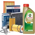 INSPEKTIONSKIT + ÖL CASTROL EDGE 5W30 FILTERSET BOSCH VW TOURAN 1T 2003>2015 TDI