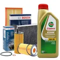 INSPEKTIONSKIT + ÖL CASTROL EDGE LL03 FILTERSET BOSCH VW GOLF 6 VI 2.0 TDI GTD