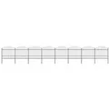 vidaXL Gartenzaun mit Speerspitzen Stahl (1,5 - 1,75) x 13,6 m Schwarz