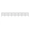 vidaXL Gartenzaun Gartenzaun mit Speerspitze Stahl 1426 x 175 cm Schwarz, (1-St)