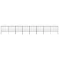 vidaXL Gartenzaun mit Speerspitze Stahl 1426 x 175 cm Schwarz NEU