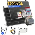 Balkonkraftwerk 900W Solaranlage mit Balkon Halterung Steckerfertig Komplettset Photovoltaik Anlage 800W, Kabellänge: 5m, Solakon - onLite